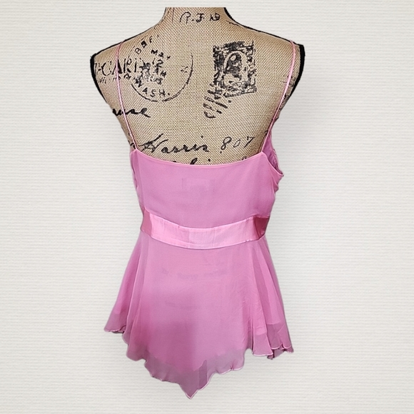 Spencer Jeremy 100% Silk Barbie Pink Tank. Size Large - Picture 2 of 6